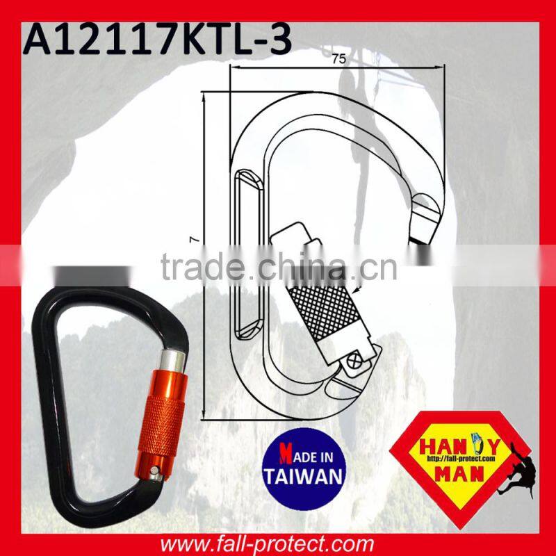 Quicklock Triple Lock Rock Climbing Aluminum Carabiner For Rescue