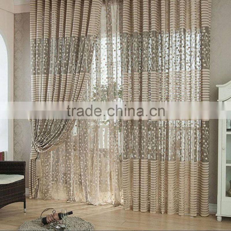 1 Pair Jacquard Flower Pattern Net Curtains for Window Elegant Curtains for Living Room the Sun-shading Curtain for Kitchen Deco