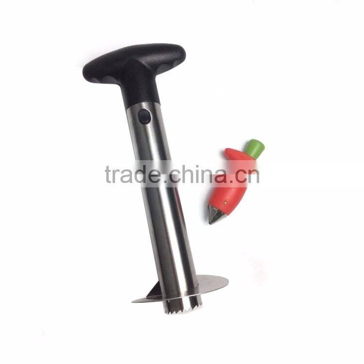 stainless steel melon baller/carver with knife and spoon