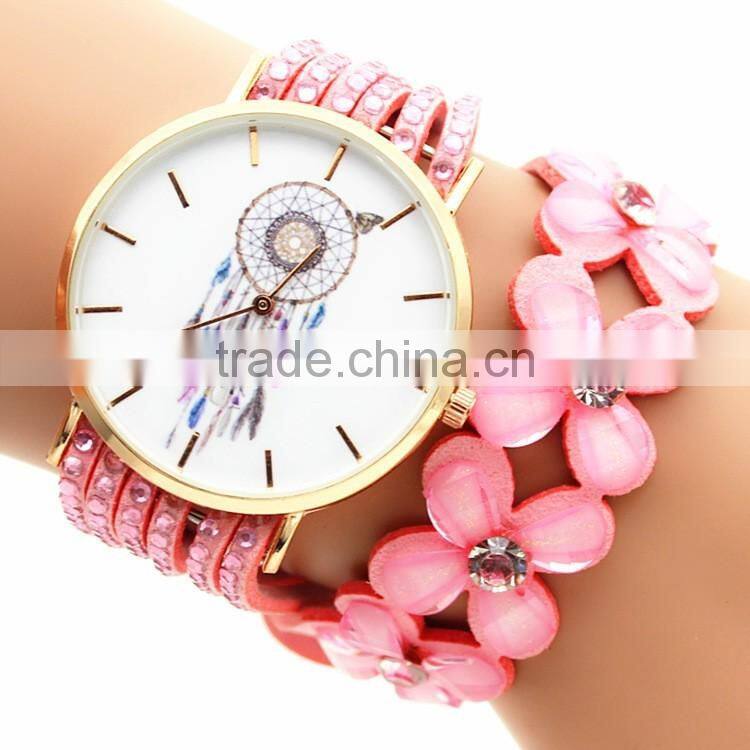 2017 luxury charming decoration watch Fashion Girl pearl wristwatch lady handmade bracelet