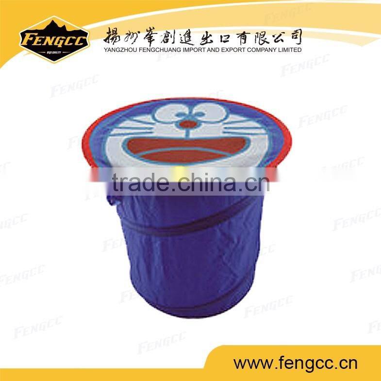 2016 hot sale promotion foldable polyester tiger animal toy laundry basket