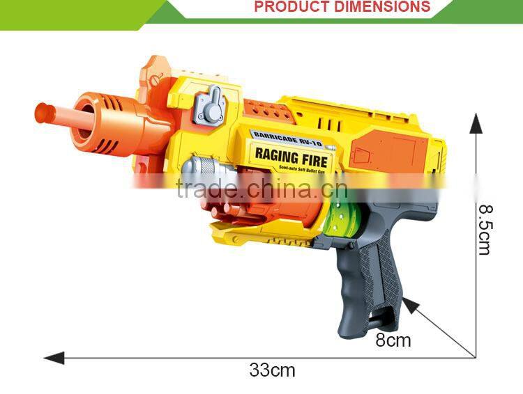 New design plastic electric 10 bursts shooting toy pop gun