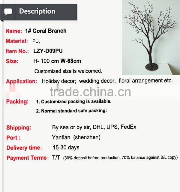 hight quality artificial tree no leaves artificial tree branchs for centerpiece wedding centerpiece