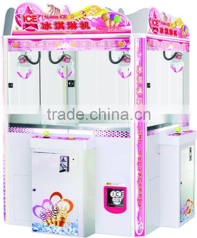 New hot sale pink twins crane claw arcade ice cream crane machine