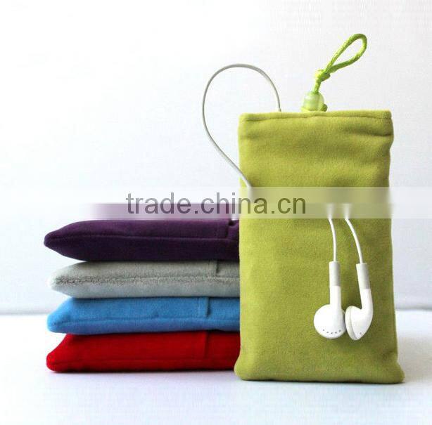 2017 high quality velvet mobile phone pocket/phone bag for wholesale