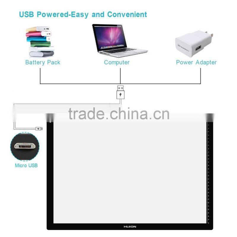 Huion LA3 USB Powered Ultra-thin Adjustable Brightness Drawing Tablets Tracing LED Light Pad LED copy/tracking board
