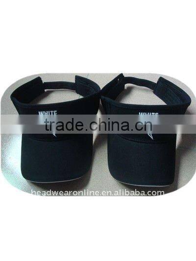 embroidery sun visor with adjustable strap on back