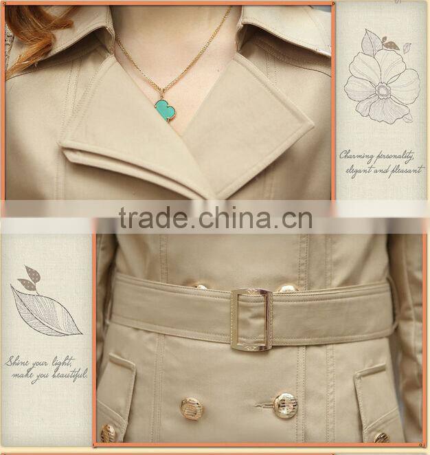 The fashion double-breasted women long coat