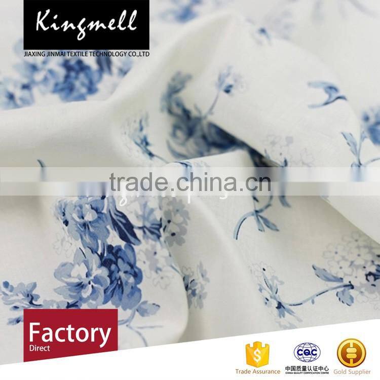 Factory custom-made Chinese style floral digital printed cotton fabric
