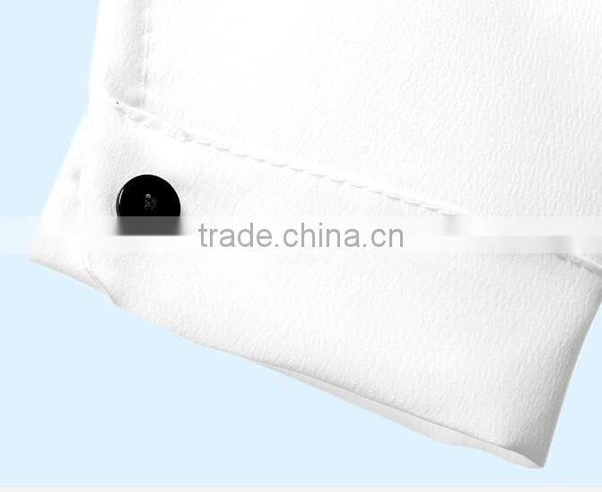 OEM Ladies Long Sleeve White Chiffon Blouse