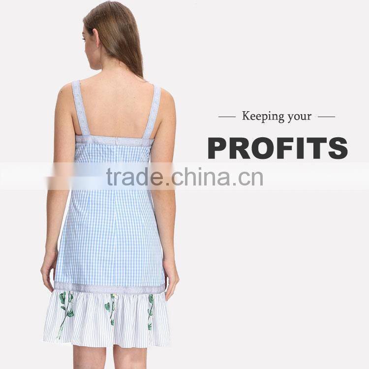 Latest summer women's embroidery dress design