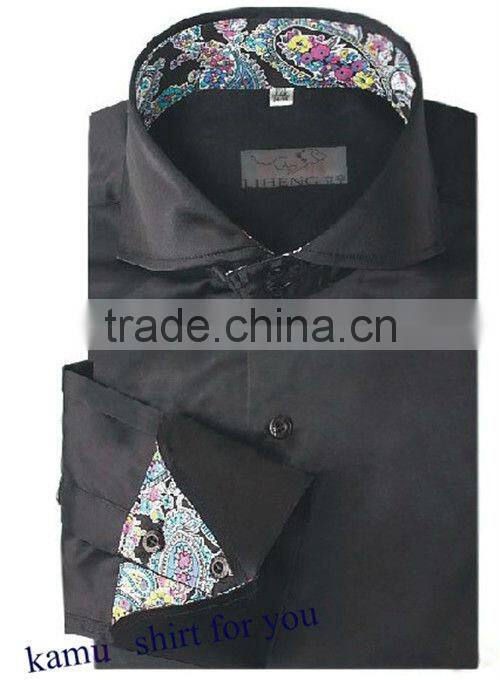 Latest design satin shirts for man italian style shirts