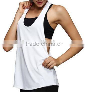 Womens Basic Loose Low V Neck Racerback Sport Tank Top Vest Ladies Tank Tops