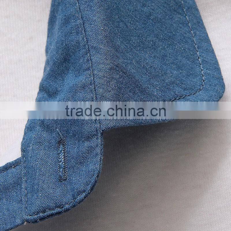 splicing fabric 100% double pique cotton custom polo shirt