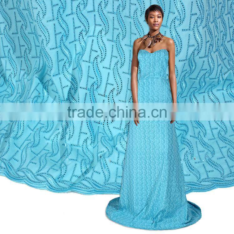 2017 New Polish Lace Swiss Voile Lace Fabrics with Stones SL0425