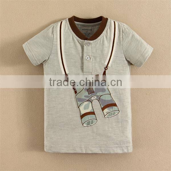 Latest Summer Short Sleeve Fashon Boys Tshirt 100% Cotton