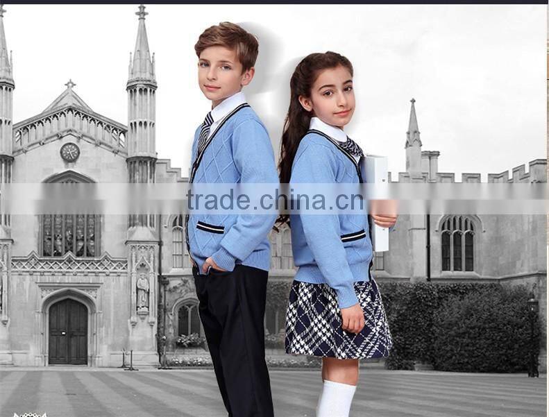2017 new design Factory Price High Quality Children Primary School Uniform