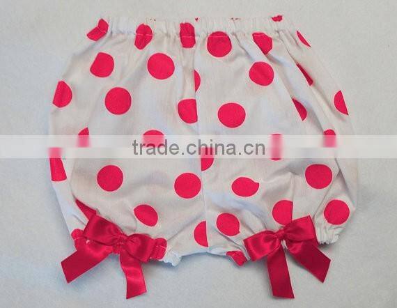 Little girl bloomer dress pink chiffon fabric with ribbon bowknot wholesale baby product