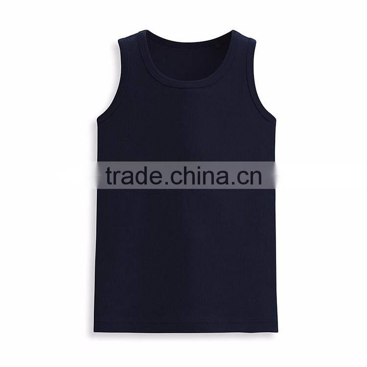 Children Clothing Fashion Style Newest Design Custom Kids Wholesale Plain White Tank Top