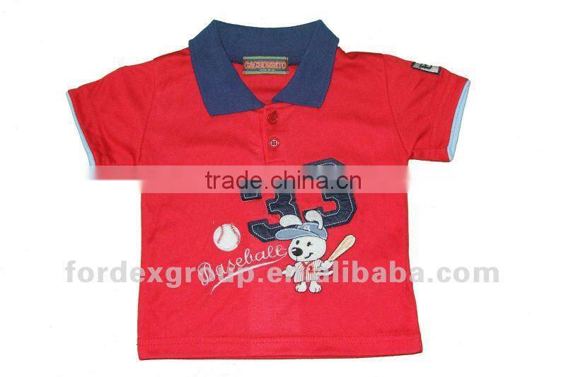 hot sale 100% cotton baby polo shirt with embroidery