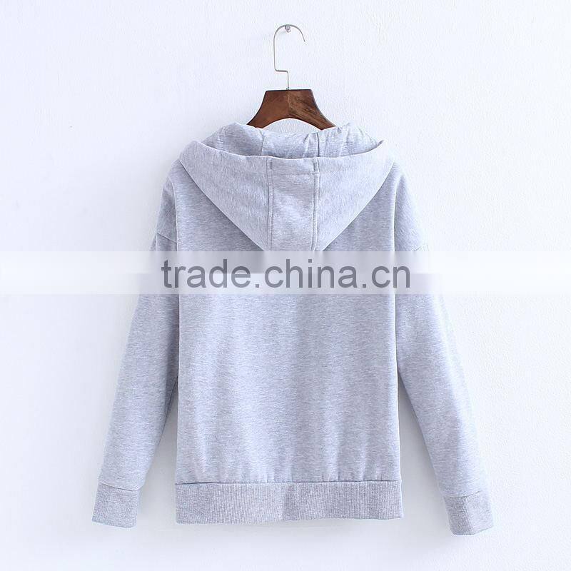 Plain Fleece Zipper Up Casual Hoodie Jacket For Men