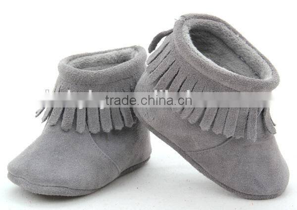 Fashion Suede Leather Baby Boots for Girls Babies