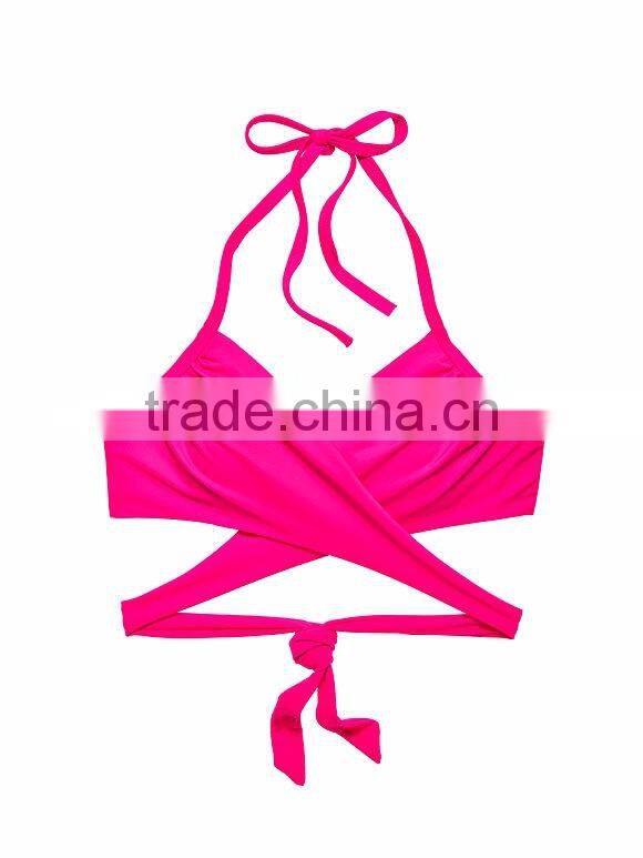 0549NEW!2016 xxx hot sex The Wrap Halter Fabulous Top swimwear hot korean teen girl bikini