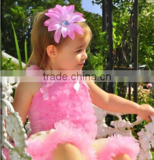 2014 New style!wholesale kids hot pink lace romper for toddlers RO011