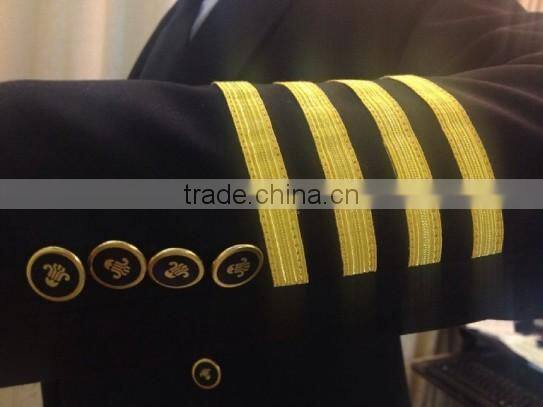 Juqian Good quality custom winter style factory price Green Mens long sleeve airline pilot uniform for captain