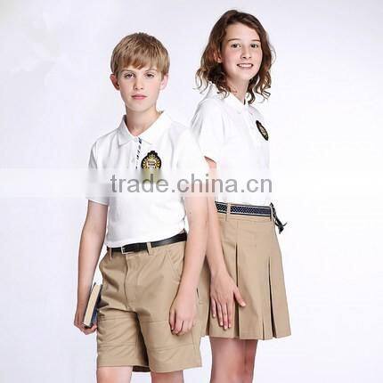 Juqian 2016 custom high class polo school wear Wholesale unisex latest designs Primary school uniform