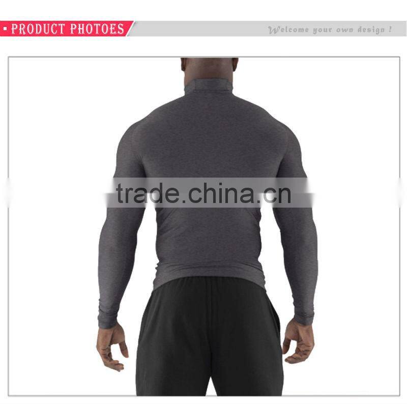 Wholesale Men Cheap Price Plain Long Sleeves Bodybuilding Gym T-shirts