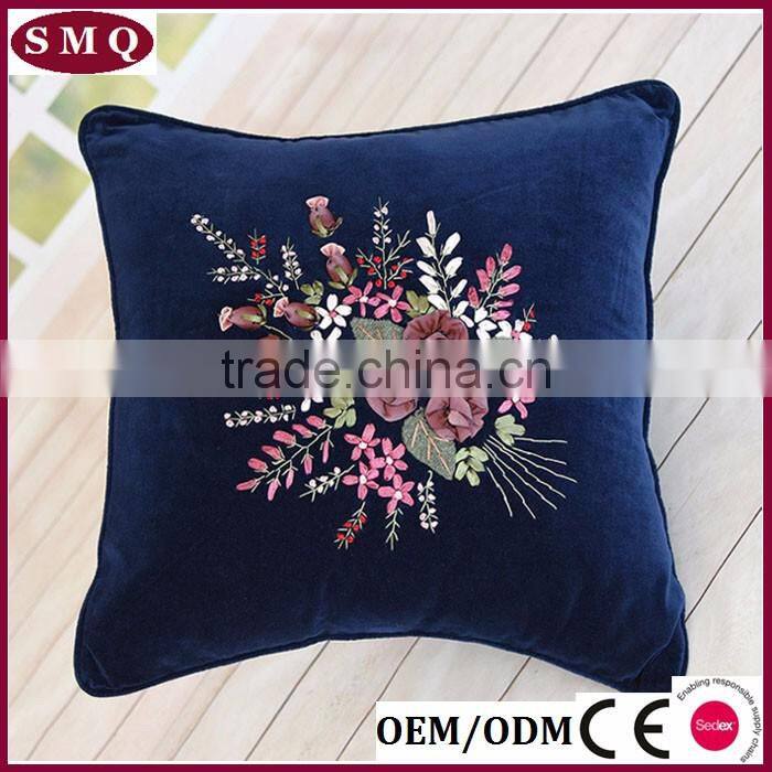 flower applique work seat cushion cover