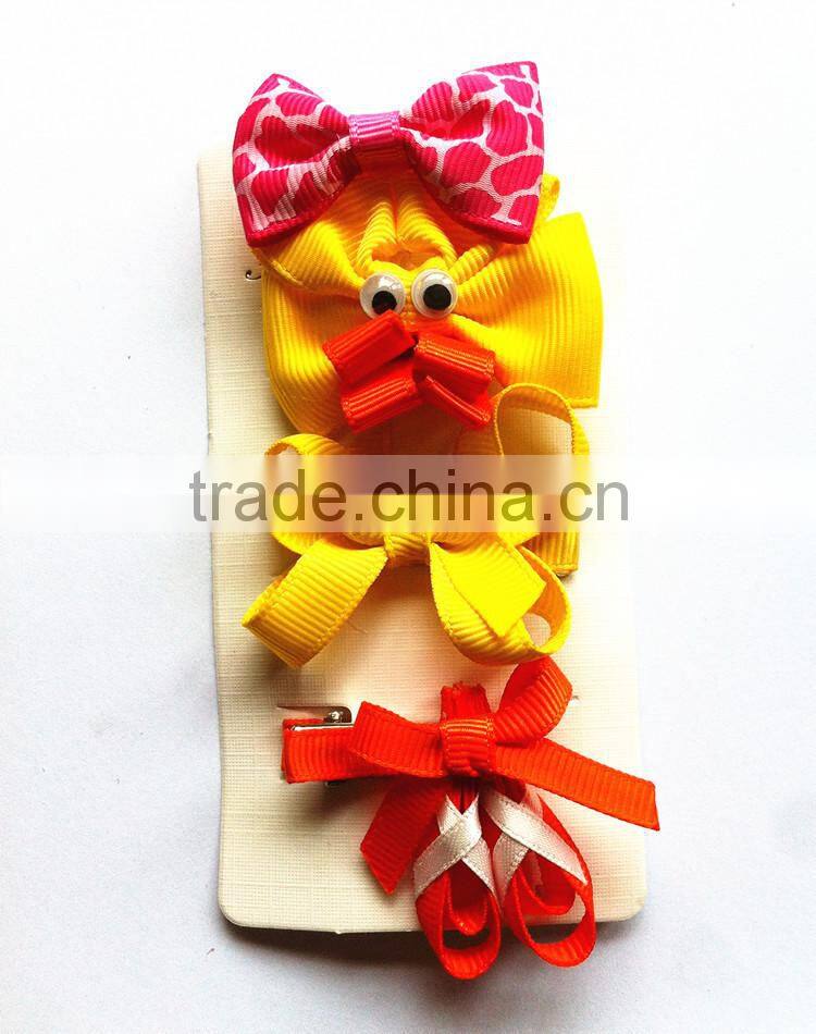3pcs girl's stylish designer hair clip set, girl fancy hair clips set, hair clips for girls