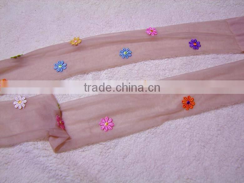 Handmade lace socks colorful flowers Pearl Rhinestone Anti-hook wire pantyhose stockings