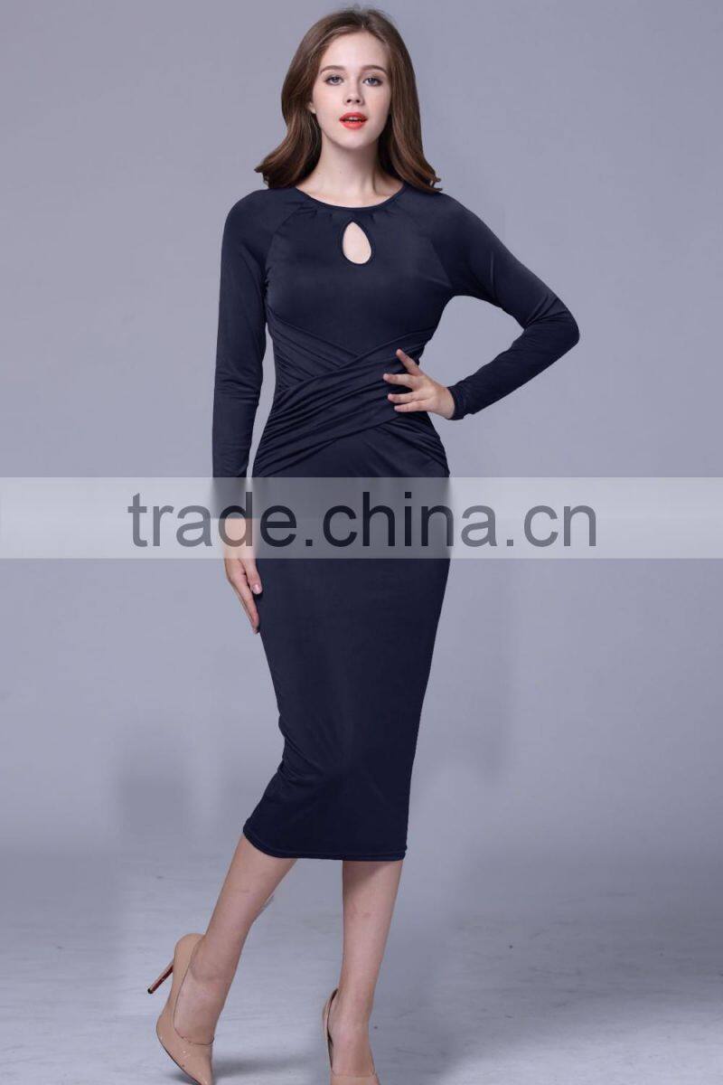 Fashion Women Ladies Office Dress Clothes Knee-length Bodycon Slim Pencil Party Dress