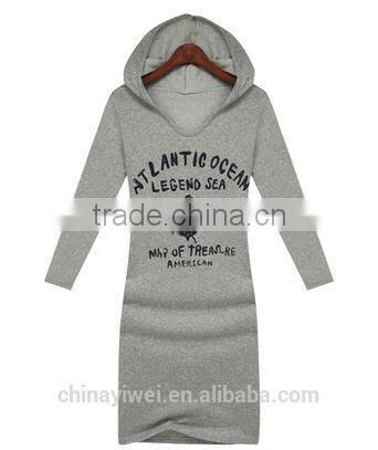 Long style 3/4 sleeve hoodies