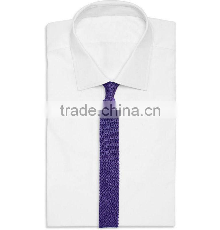 Solid Knit Silk Narrow Tie
