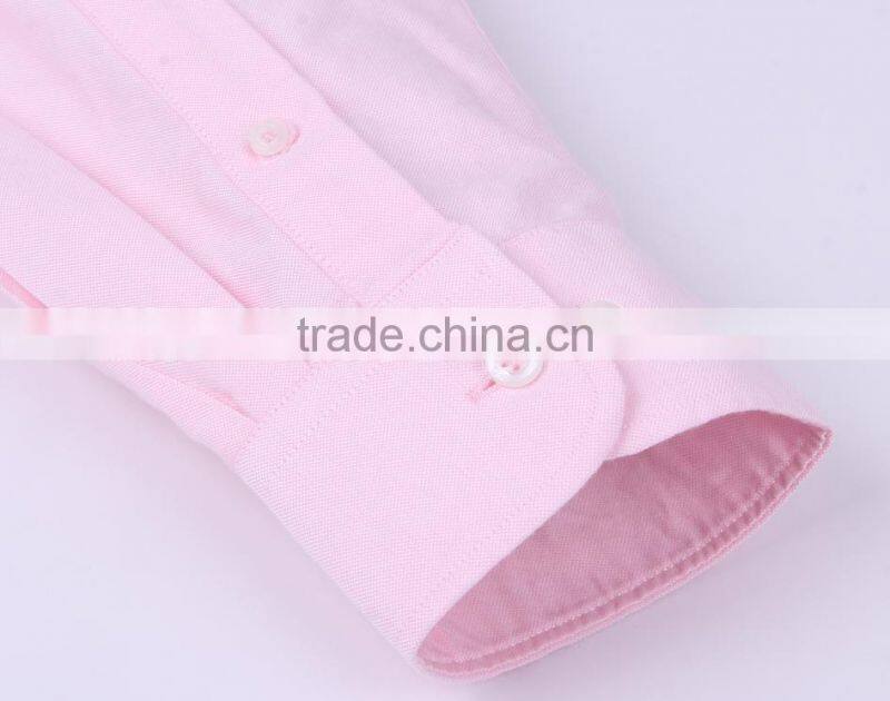 New Trend Oxford men's long sleeve solid casual shirt