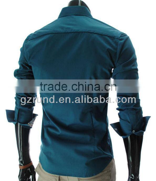 shrits manufacturer OEM fashion italian style deep red ,blue color men shirts
