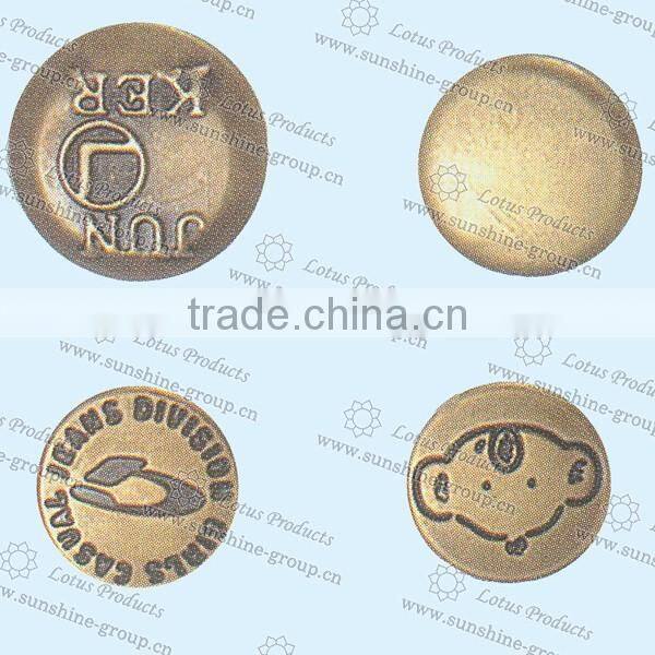 Customized Cheap Good Quality Alloy Garment Button Snap Button Metal Button