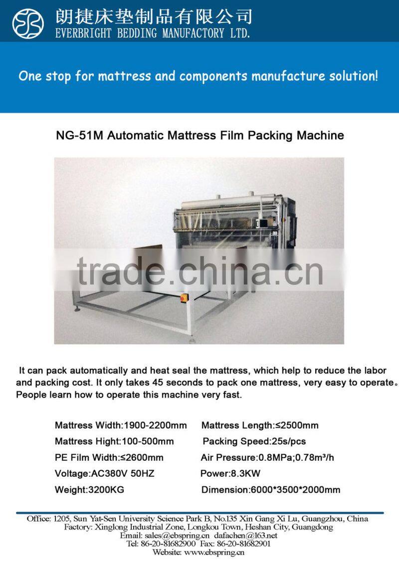 Best Selling model Heat sealing film machine for mattress packing