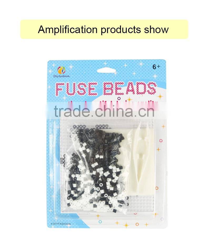 Diyfashion 5mm hama perler fuse beads zebra set with puzzle iron paper and twezzer hama beads toys for kids 18095