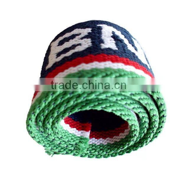 High strength cotton belt webbing