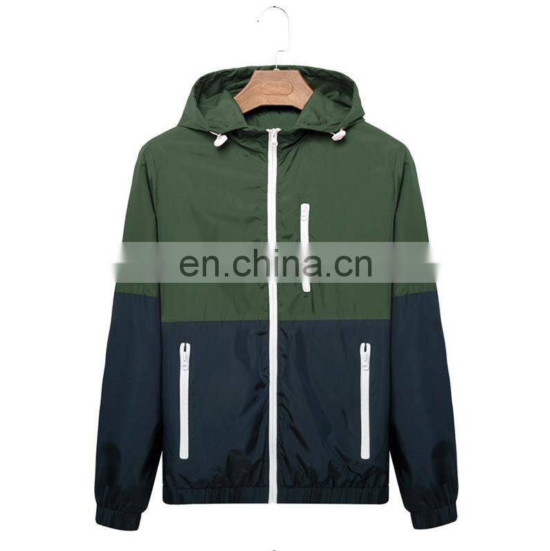 Men and women Polyester thin coat Light weight windbreak jacket with hood