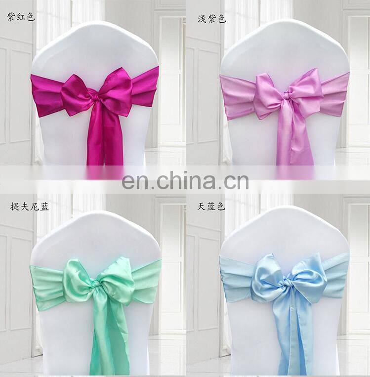 Hot Style Wedding Reception Decoration Bow Chair Sashes Satin