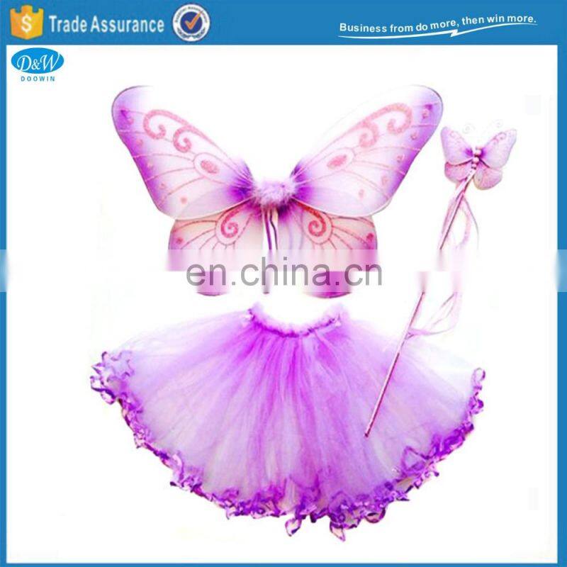 3pcs Butterfly Fairy Costume Dress Up Set with Wings/Tutu/Wand