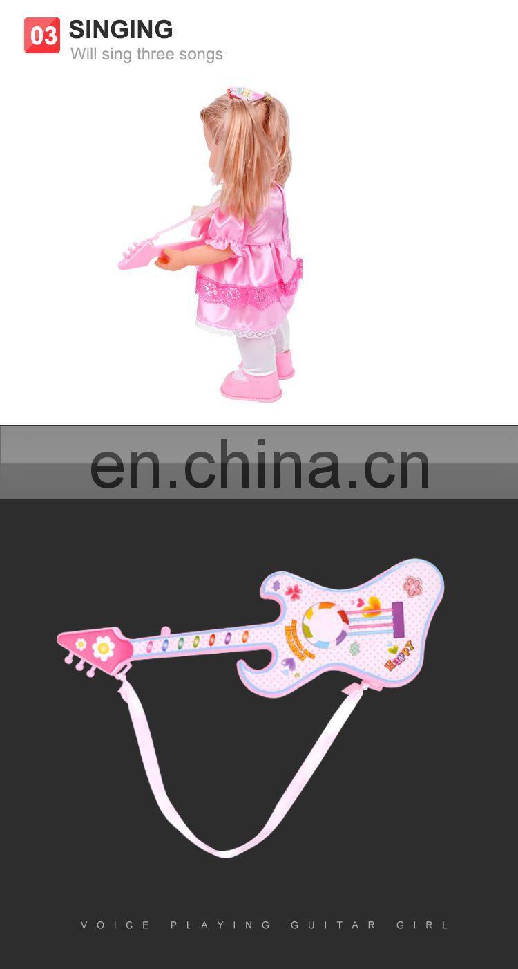 16 Inches of Empty Handed Acoustic Guitar Girl Little Girl Doll Models
