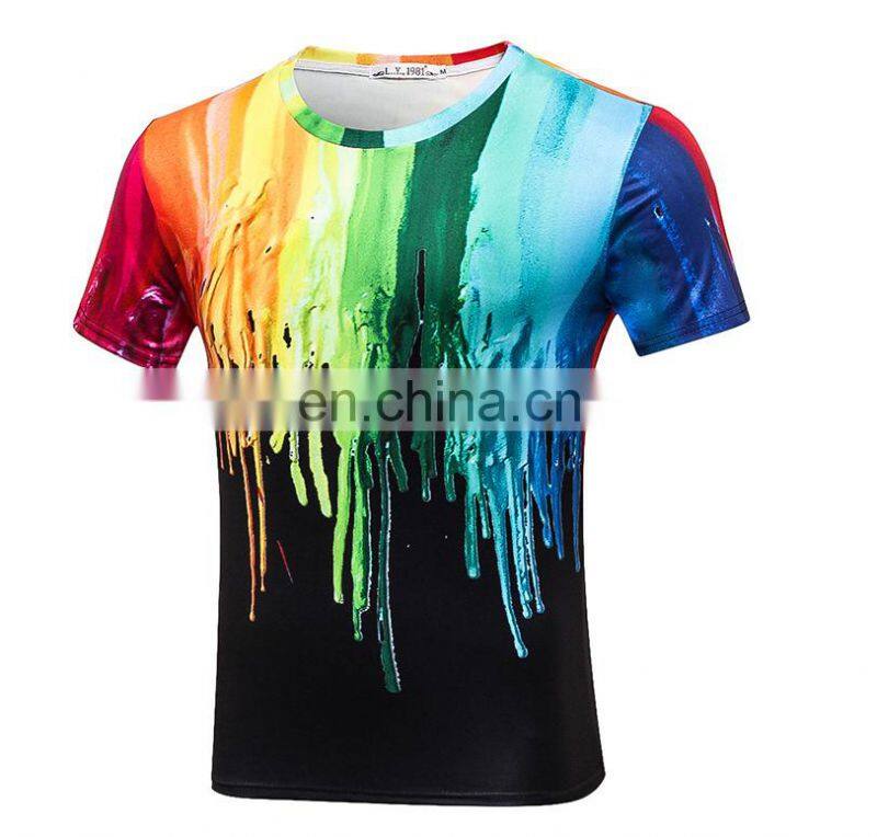 2017 New arrival latest design 3d digital print dry fit shirts wholesale cheap custom t shirt