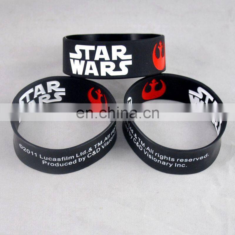 New products Eco-friendly material good quanlity silicone wristband for decoration