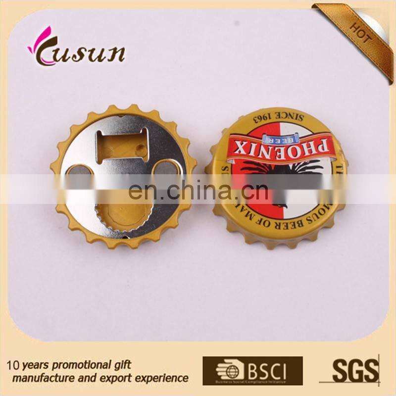 Best Seller Bottle Cap Beer Opener Round Shape Colorfull ABS Bottle Opener Magnet